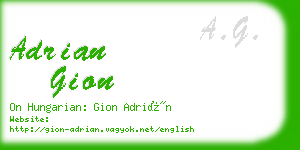 adrian gion business card
